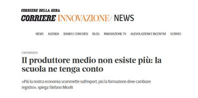 L'articolo di Stefano Micelli per Corriere Innovazione