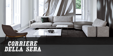 Il nuovo divano Dee Dee è il protagonista della Collezione BertO 2020 sul Corriere della Sera